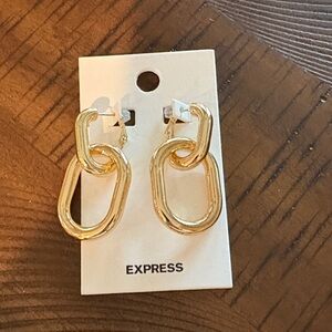 Express Gold Double Link Earrings